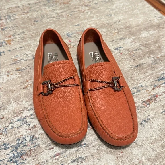 Salvatore Ferragamo Men's Burnt Orange Loafers